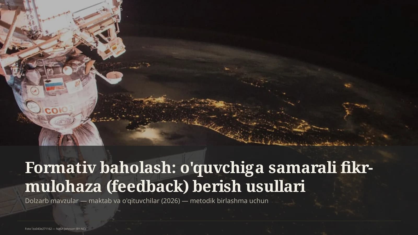 Formativ baholash: o'quvchiga samarali fikr-mulohaza (feedback) berish usullari
