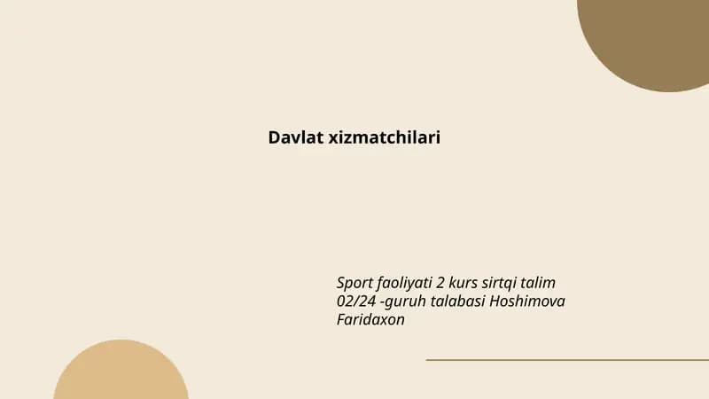 Davlat xizmatchilari