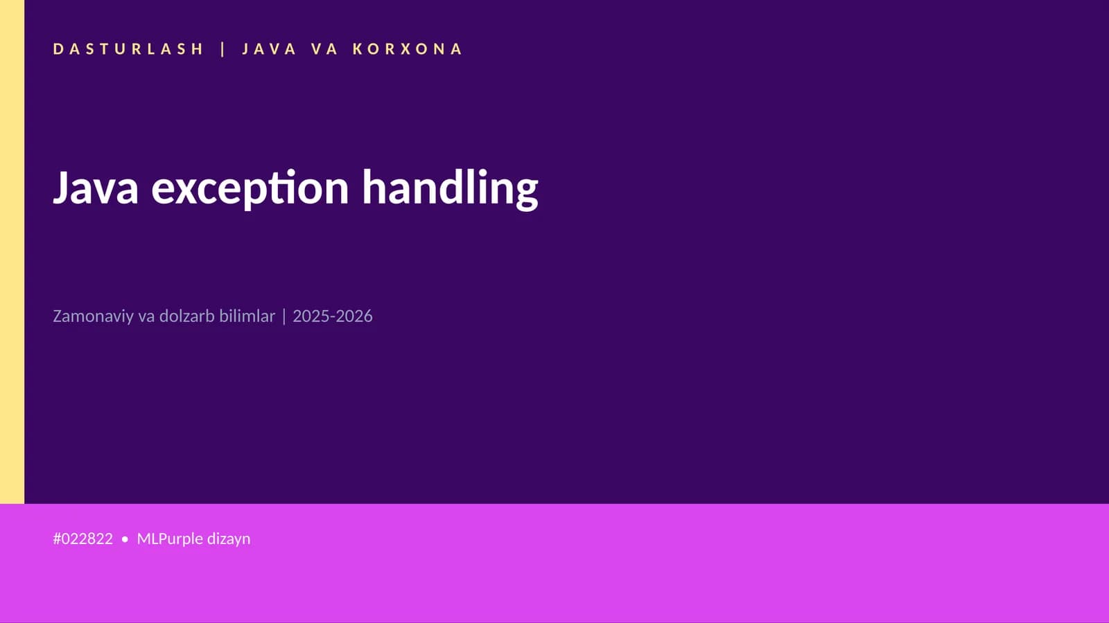 Java exception handling