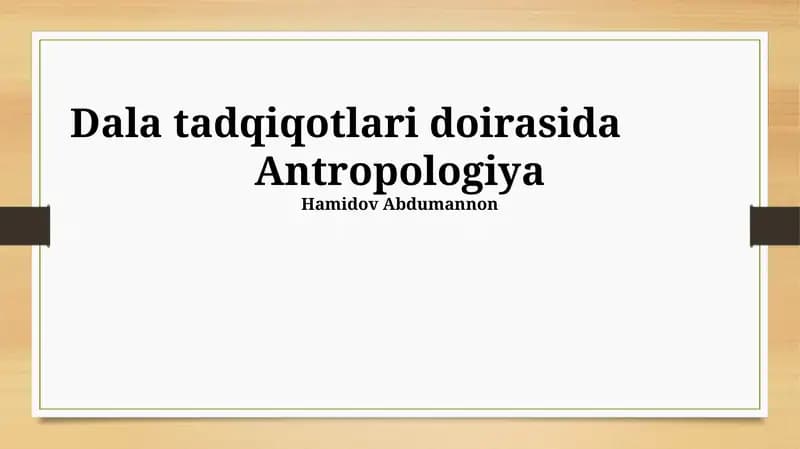 Antropologiya