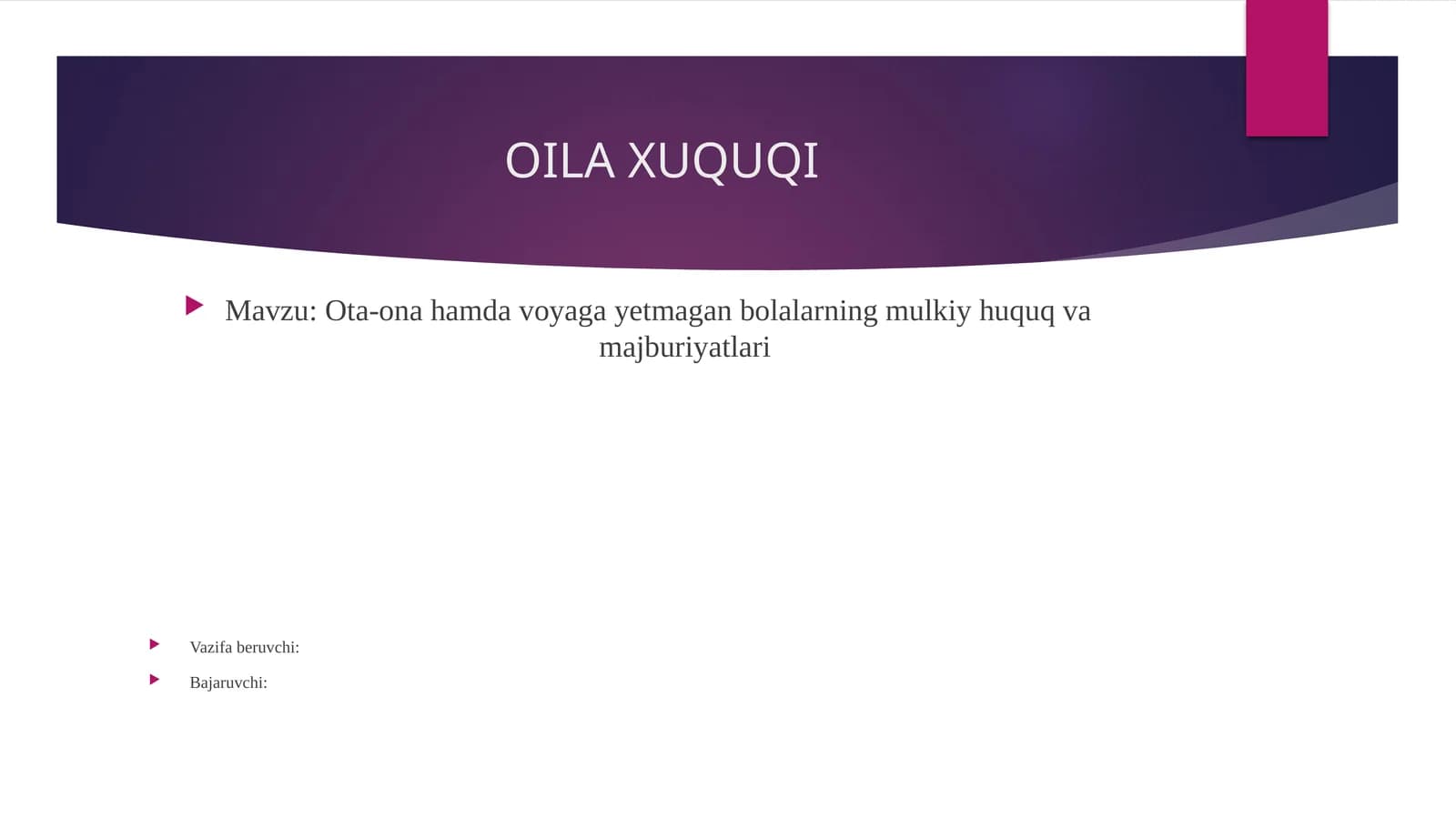 OILA XUQUQI