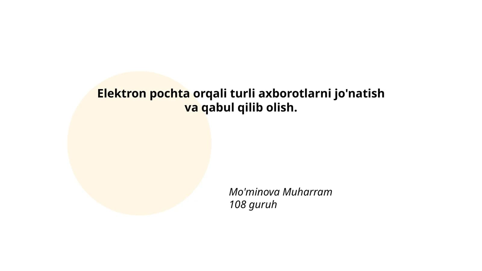 Elektron pochta xizmatlari