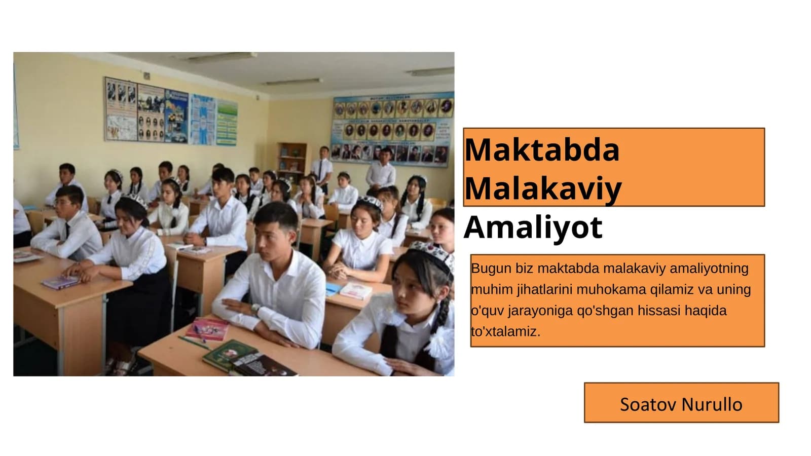Maktabda Malakaviy Amaliyot