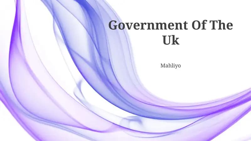 The UK's Constitution