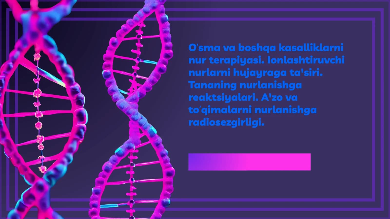 Nurlashuvning asosiy prinsiplari va klinik qo’llanilishi