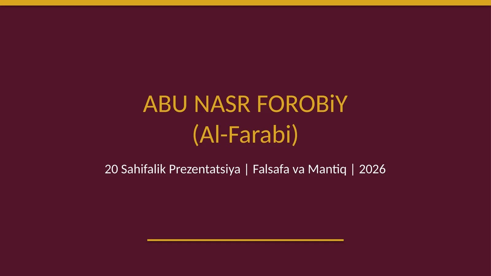 Abu Nasr Forobiy
