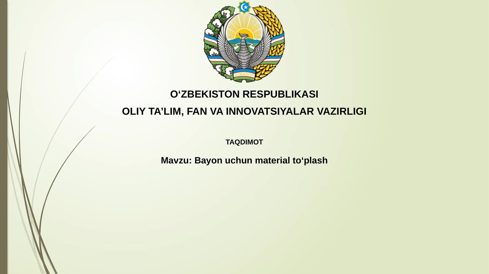 Bayonuchunmaterialtoʻplash