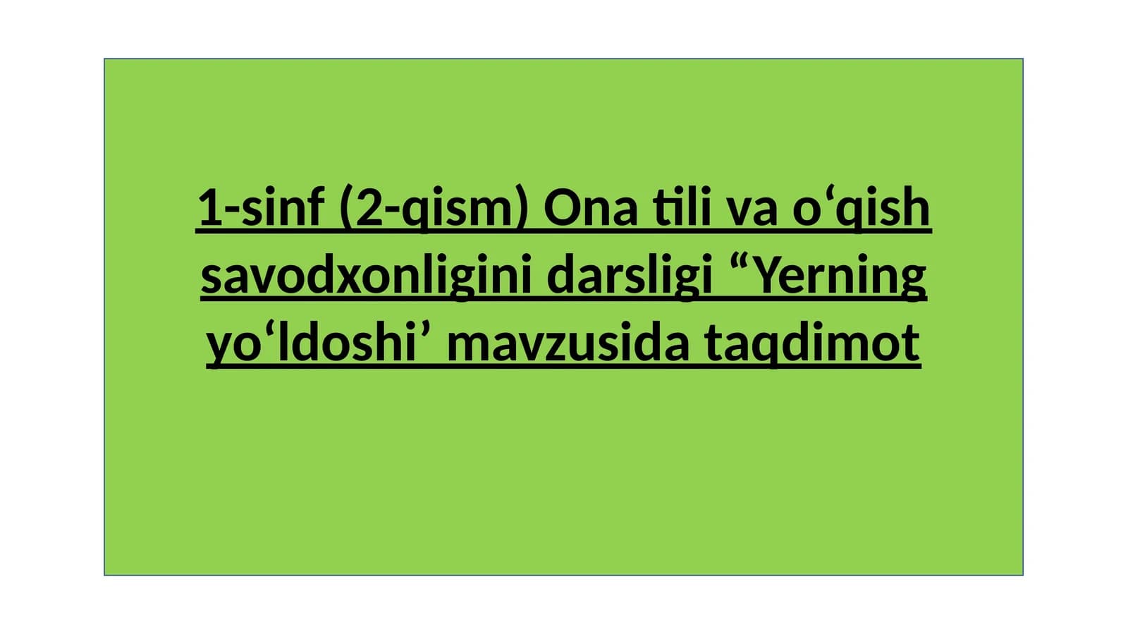 dars ishlanma