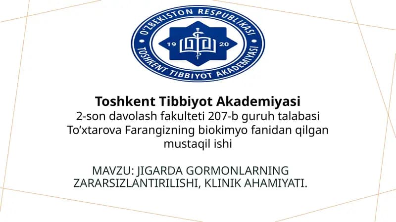 Jigarda gormonlarning zararsizlantirilishi, klinik ahamiyati