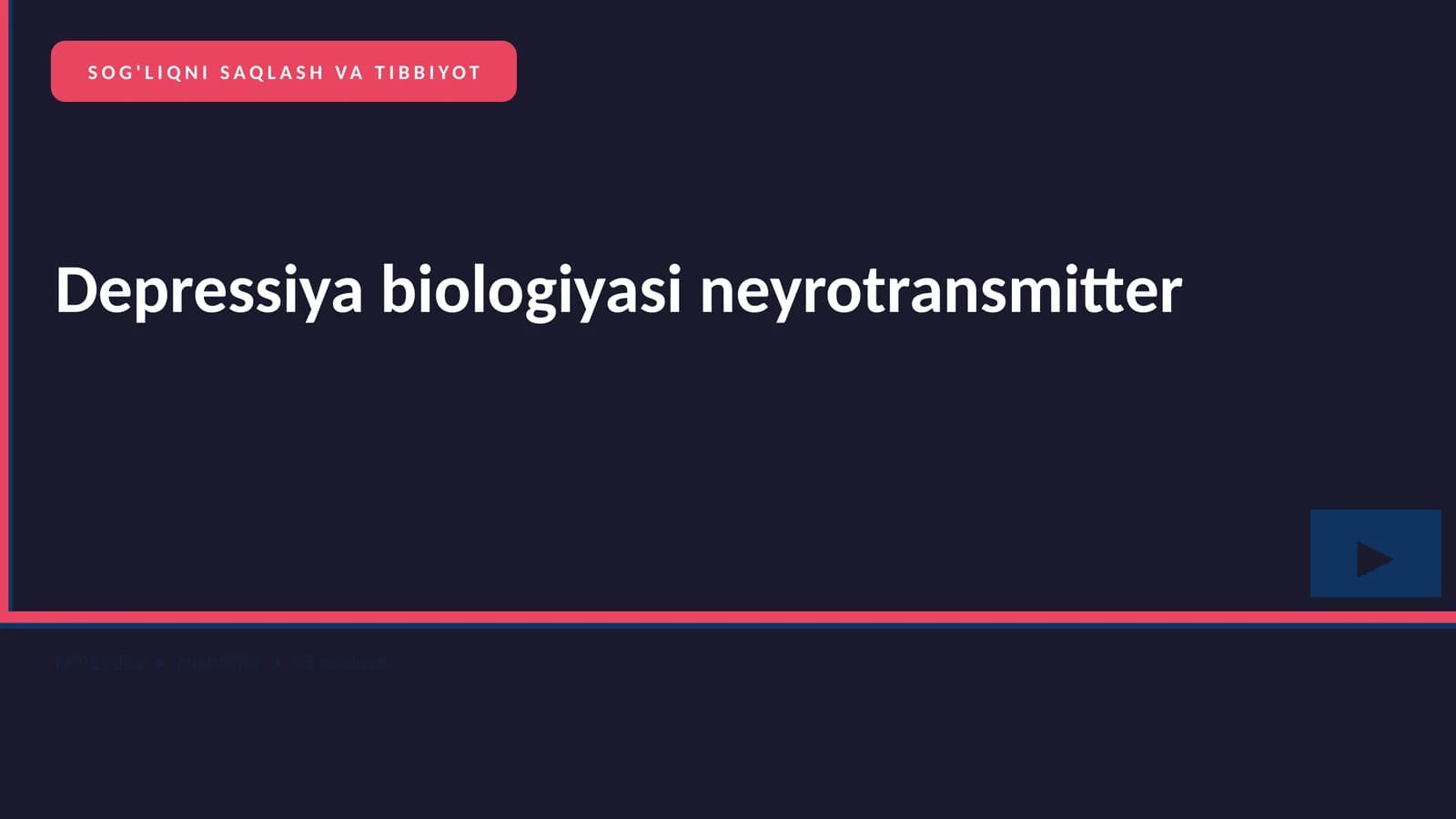 Depressiya biologiyasi neyrotransmitter