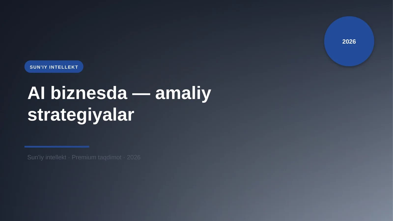 AI biznesda — amaliy strategiyalar