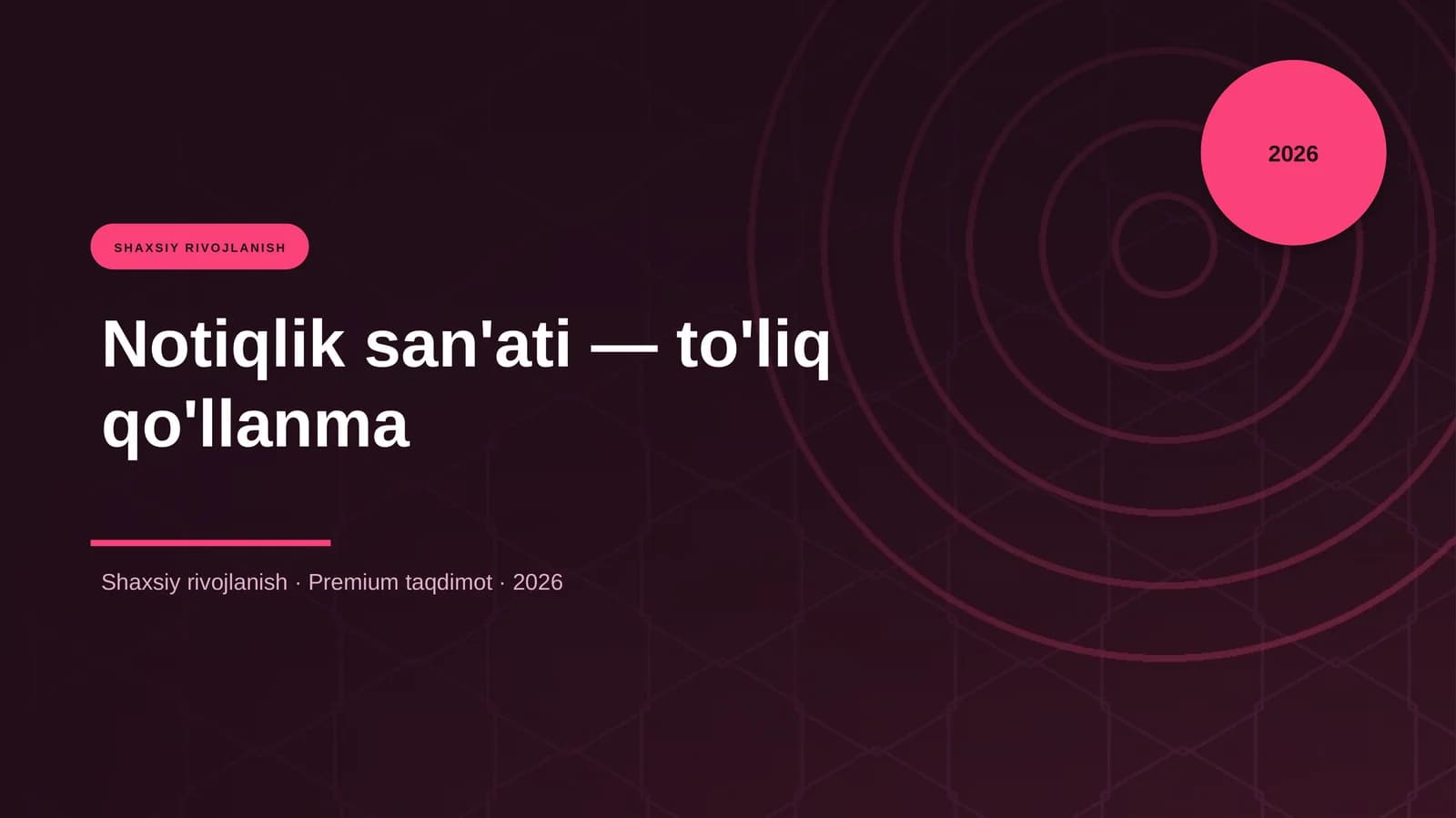 Notiqlik san'ati — to'liq qo'llanma