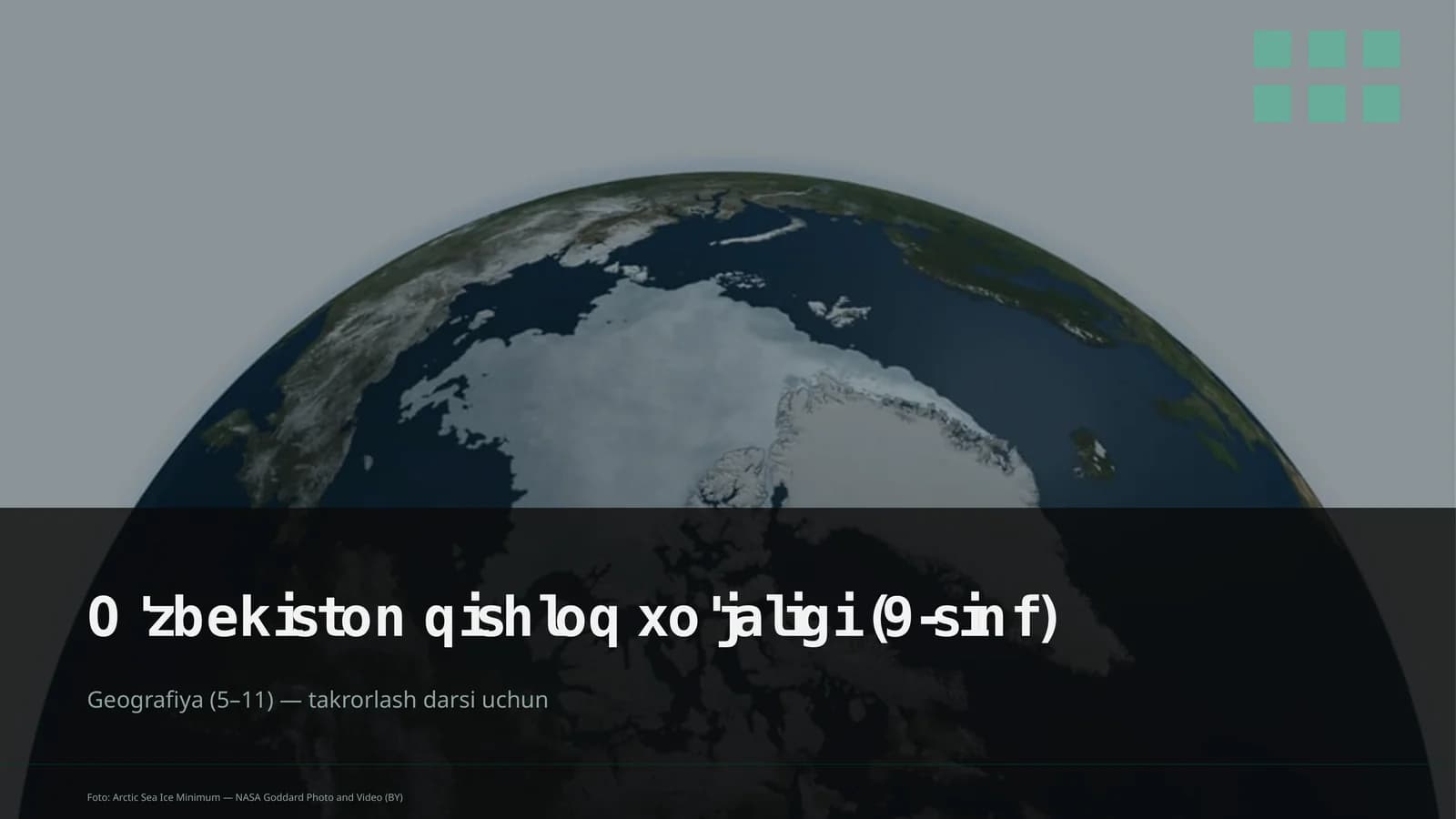 O'zbekiston qishloq xo'jaligi (9-sinf)