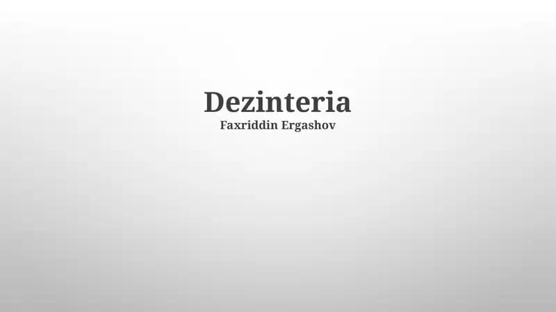 Dezinteriya
