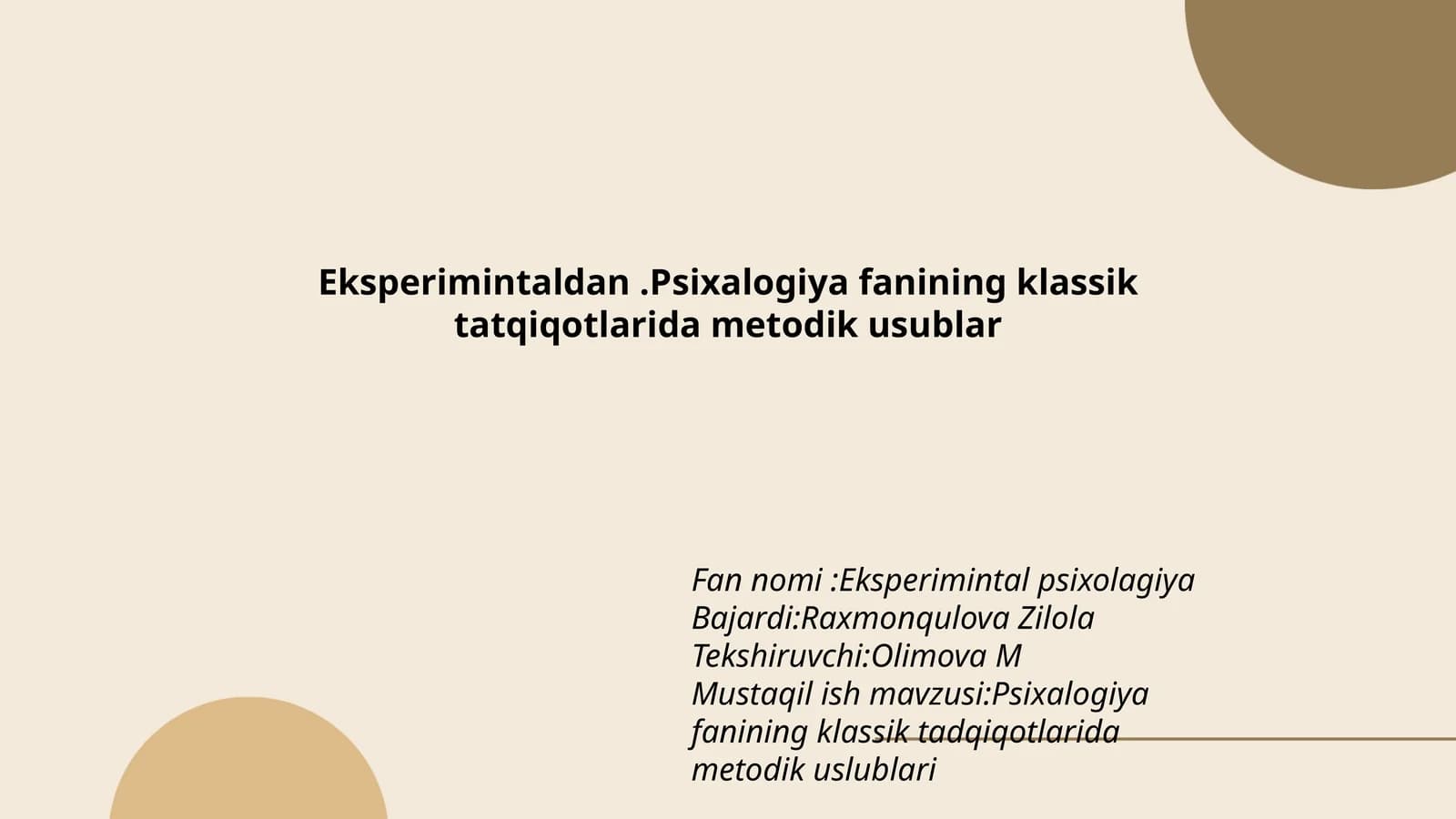 Eksperimintal psixolagiya