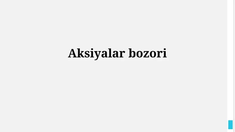 Aksiyalarbozori
