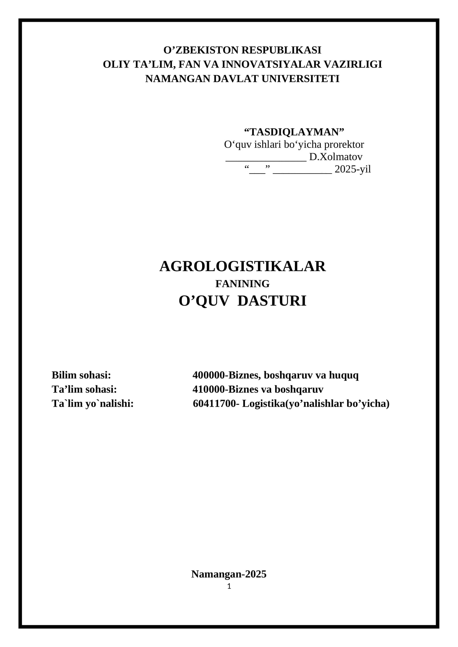 AGROLOGISTIKALAR