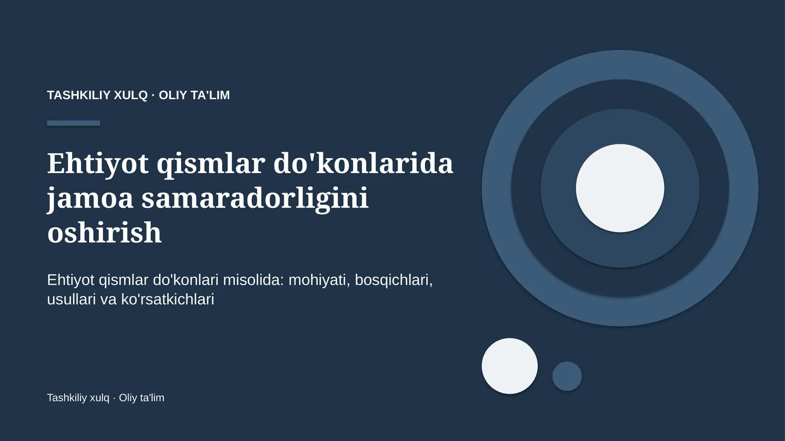 Ehtiyot qismlar do'konlarida jamoa samaradorligini oshirish