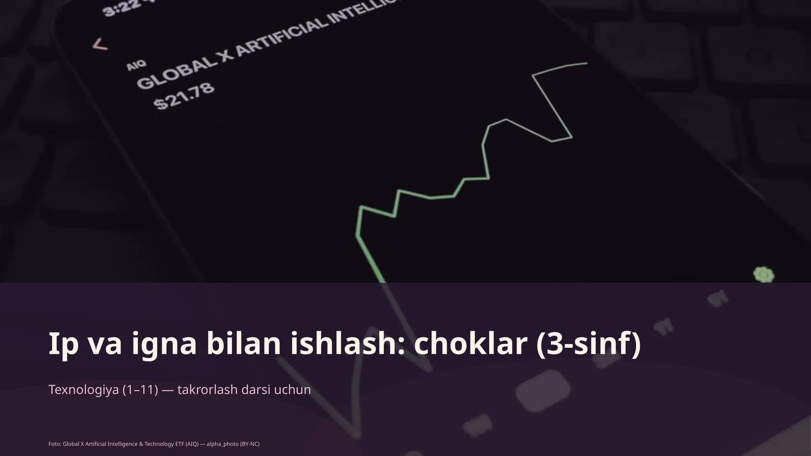Ip va igna bilan ishlash: choklar (3-sinf)
