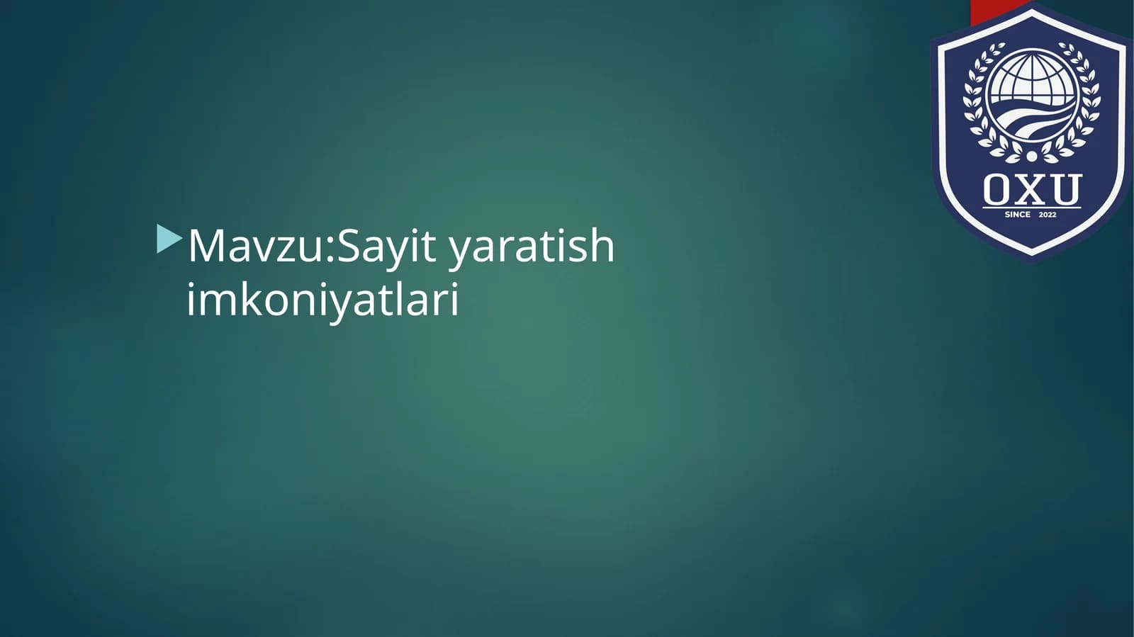 Sayit yaratish imkoniyatlari