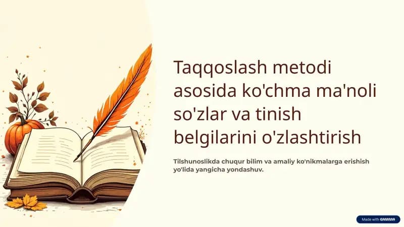 Taqqoslash metodi