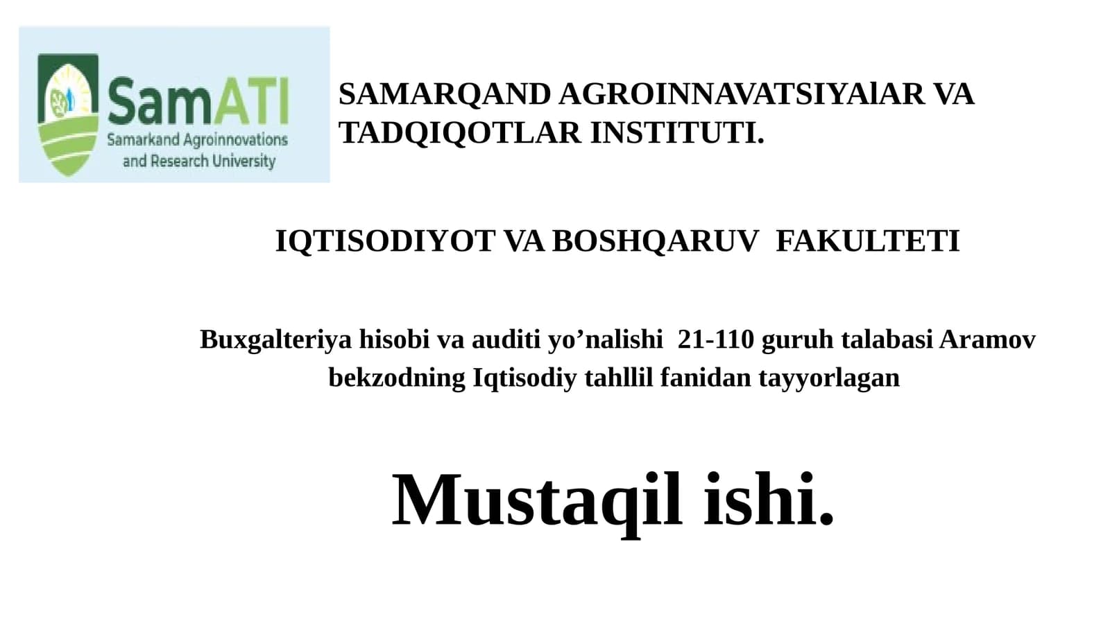 Iqtisodiy-tahlil va matematika usullari