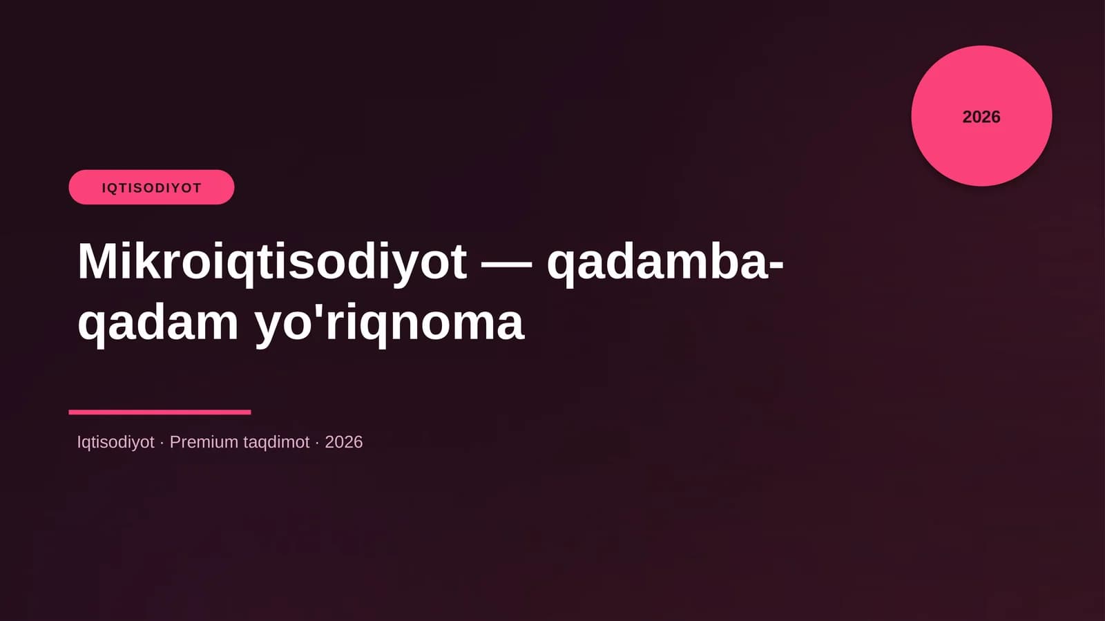 Mikroiqtisodiyot — qadamba-qadam yo'riqnoma