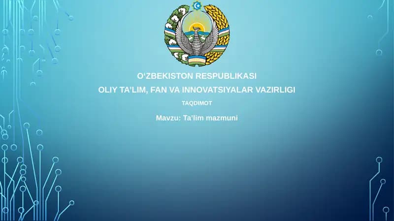 Ta'lim mazmuni