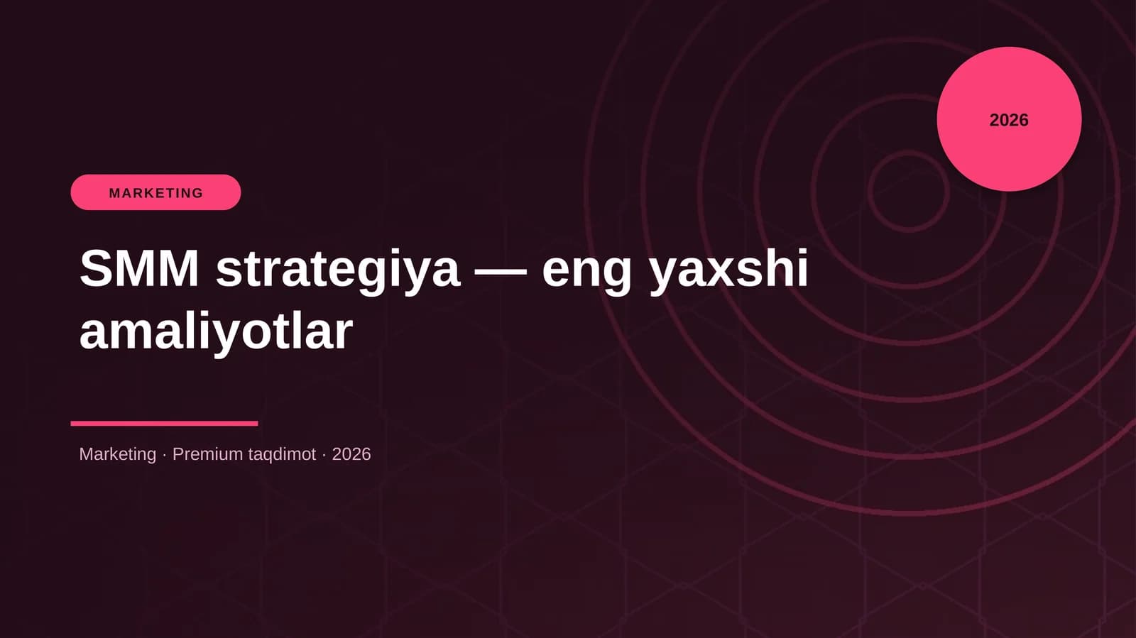 SMM strategiya — eng yaxshi amaliyotlar
