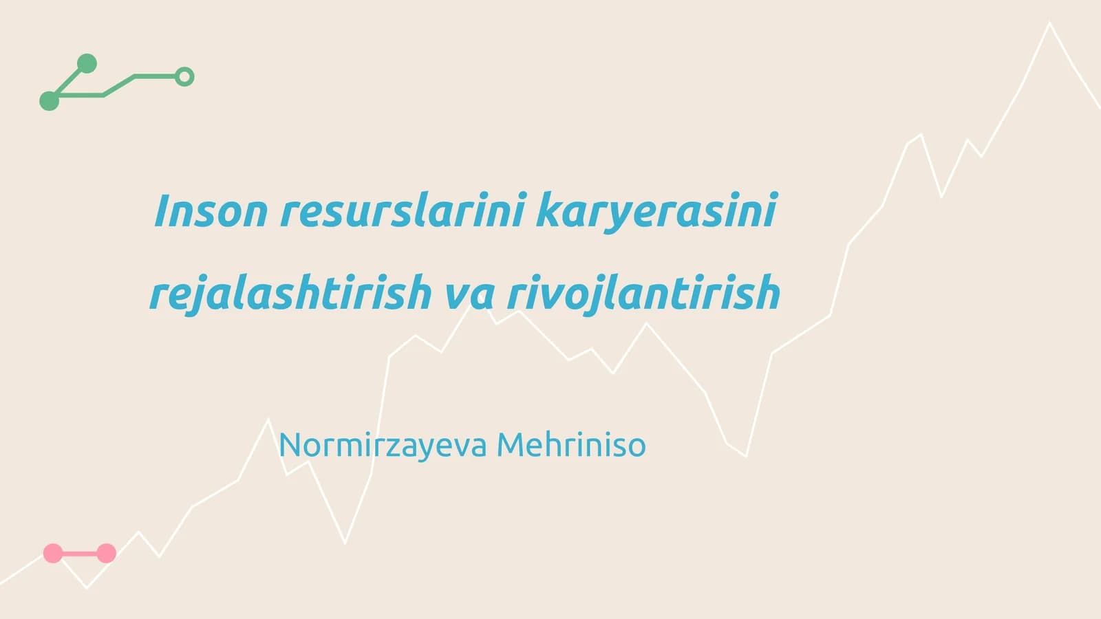 Inson resurslarini karyerasini rejalashtirish va rivojlantirish