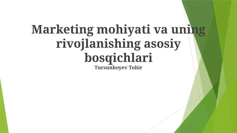 Marketing mohiyati