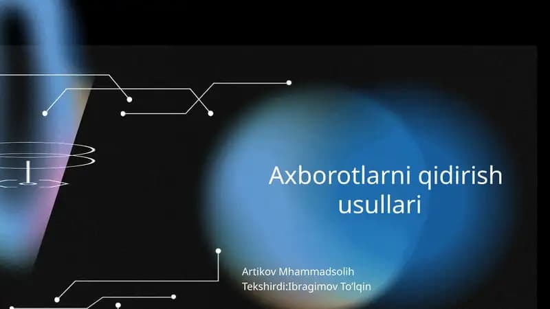 Internetda Ma'lumot Qidirish