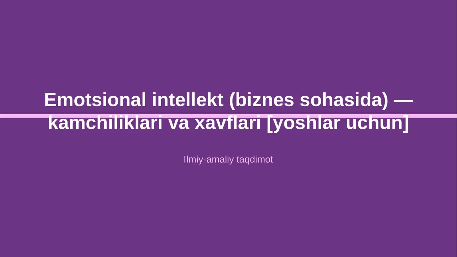 Emotsional intellekt (biznes sohasida) — kamchiliklari va xavflari [yoshlar uchun]