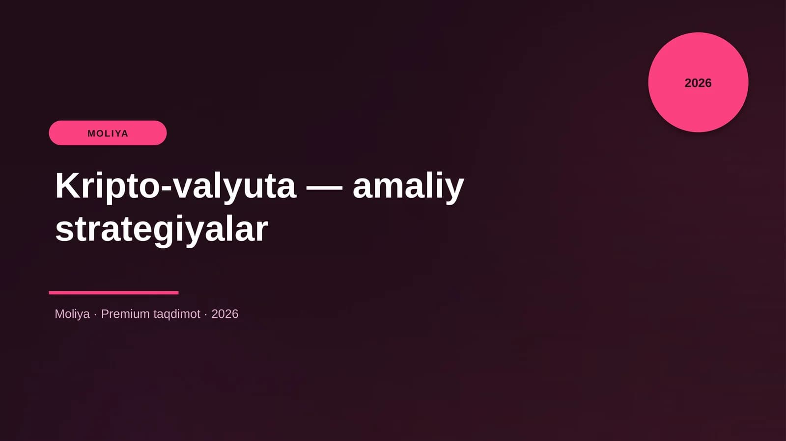 Kripto-valyuta — amaliy strategiyalar