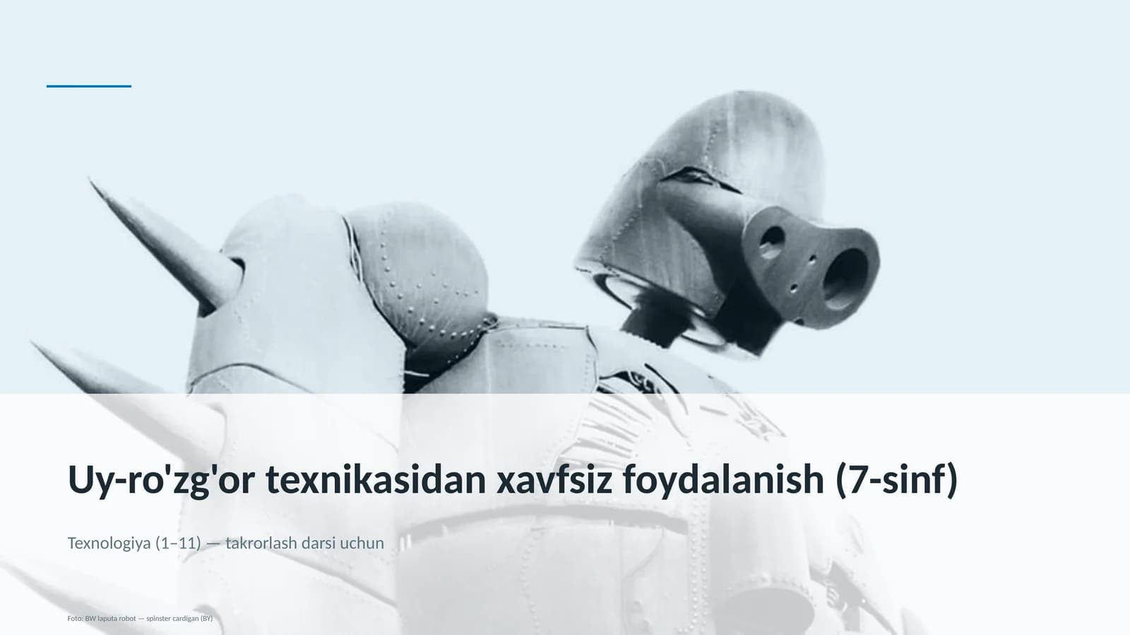 Uy-ro'zg'or texnikasidan xavfsiz foydalanish (7-sinf)