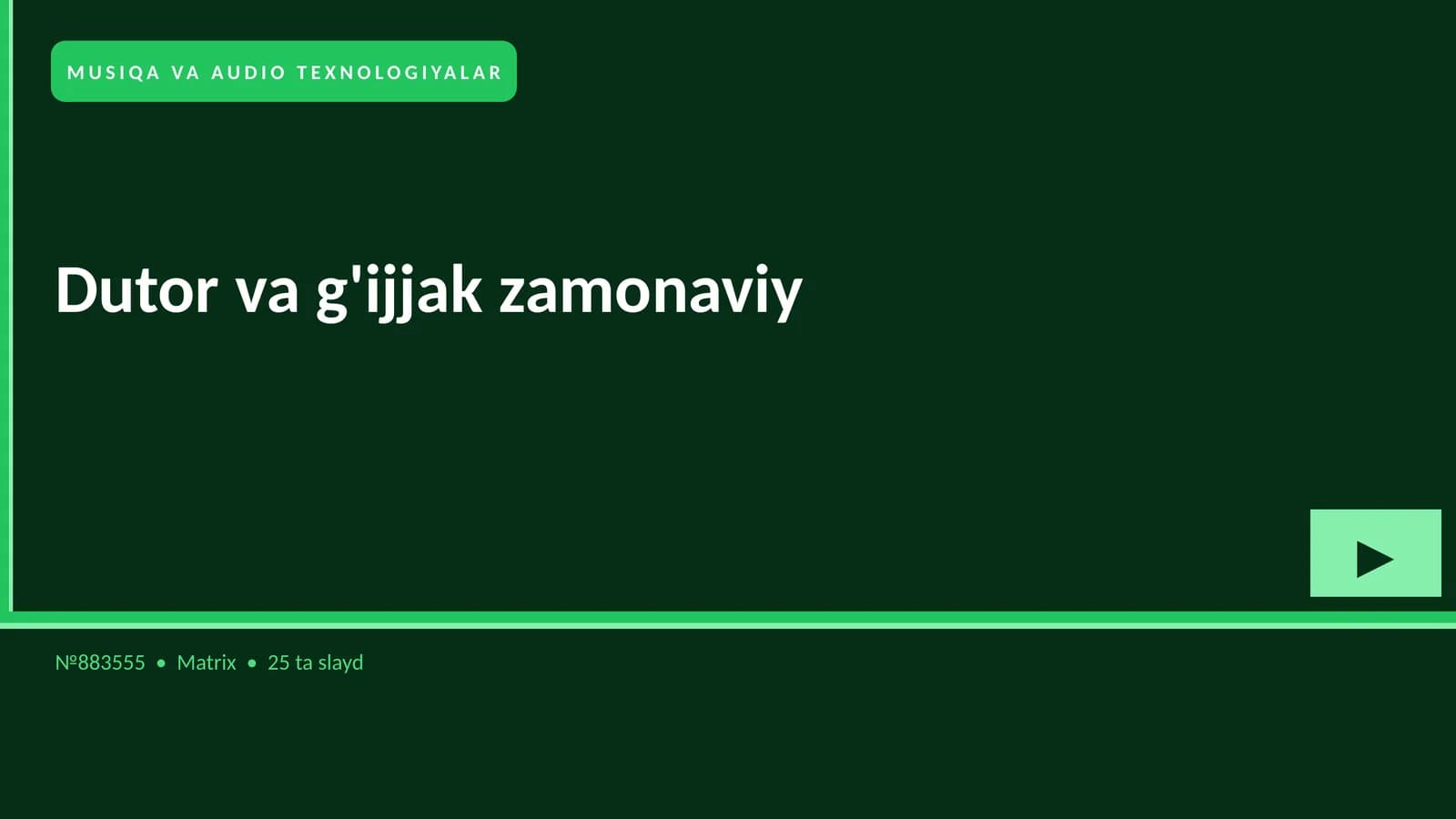 Dutor va g'ijjak zamonaviy