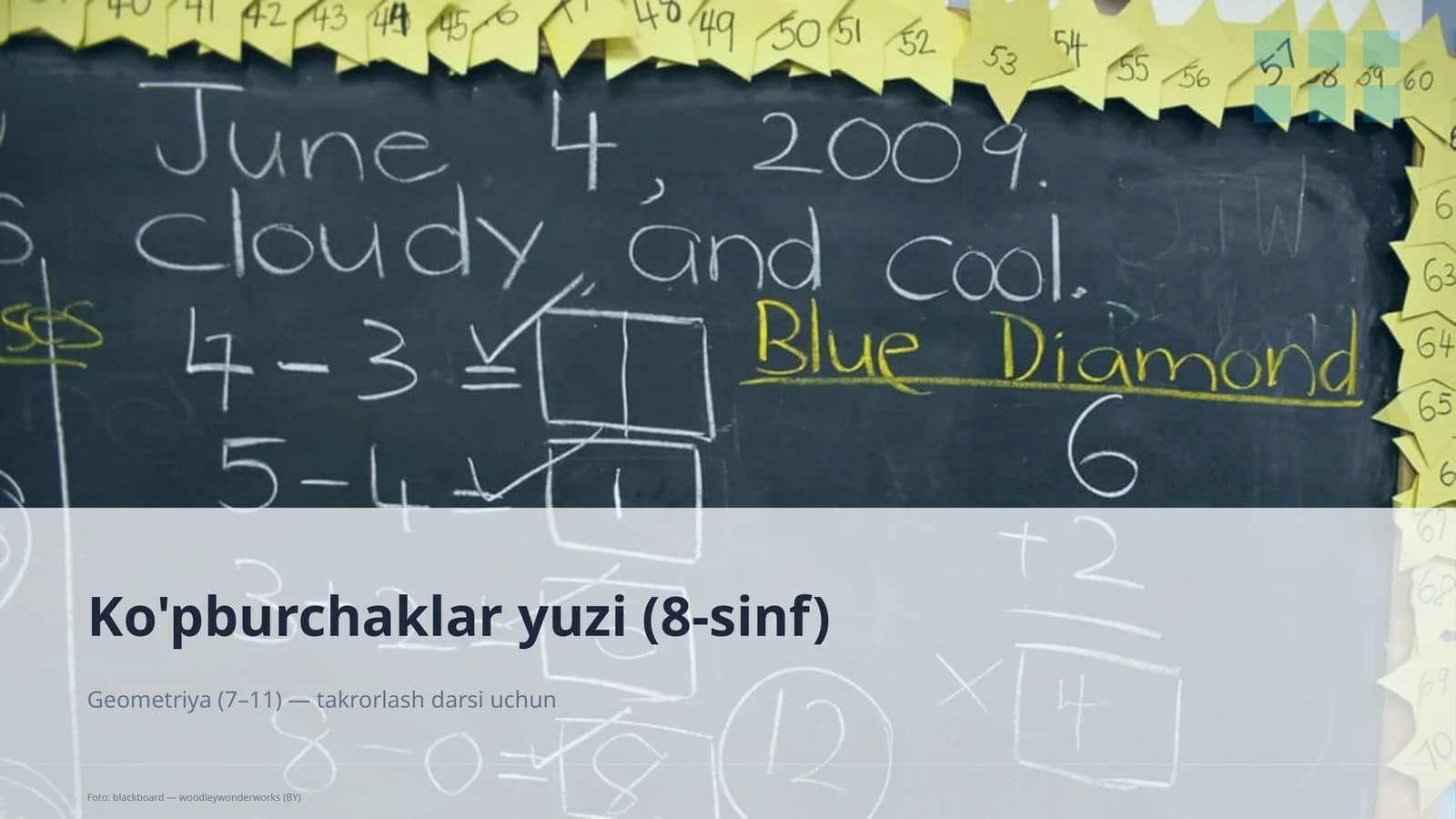 Ko'pburchaklar yuzi (8-sinf)