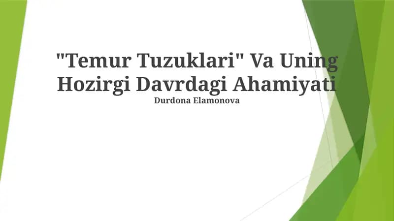 Temur Tuzuklari