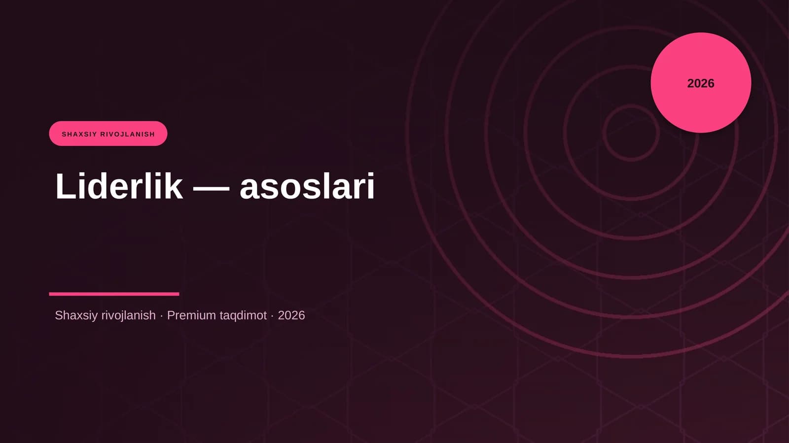 Liderlik — asoslari