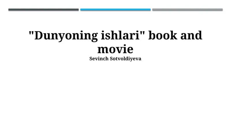 Dunyoning ishlari