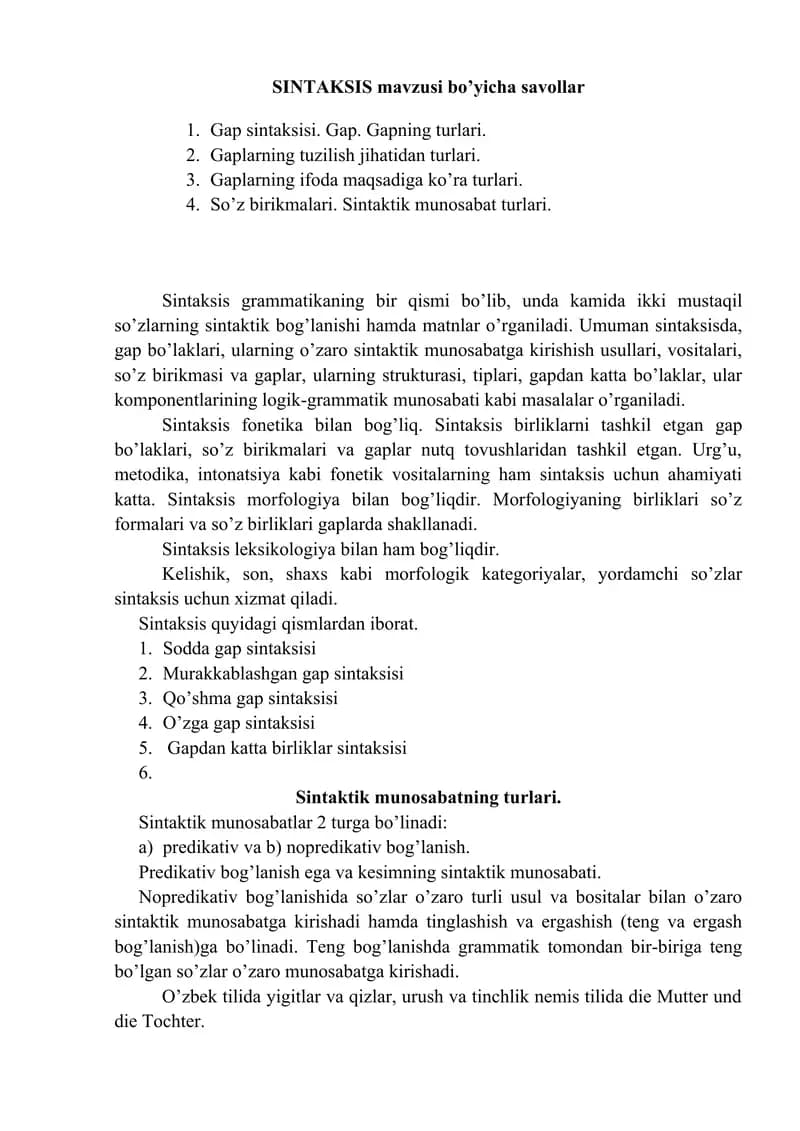 SINTAKSIS