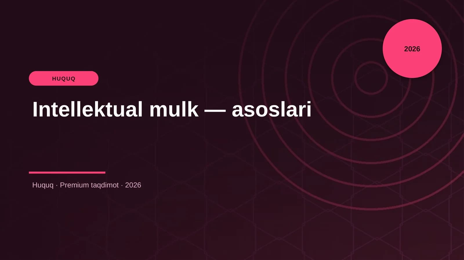Intellektual mulk — asoslari