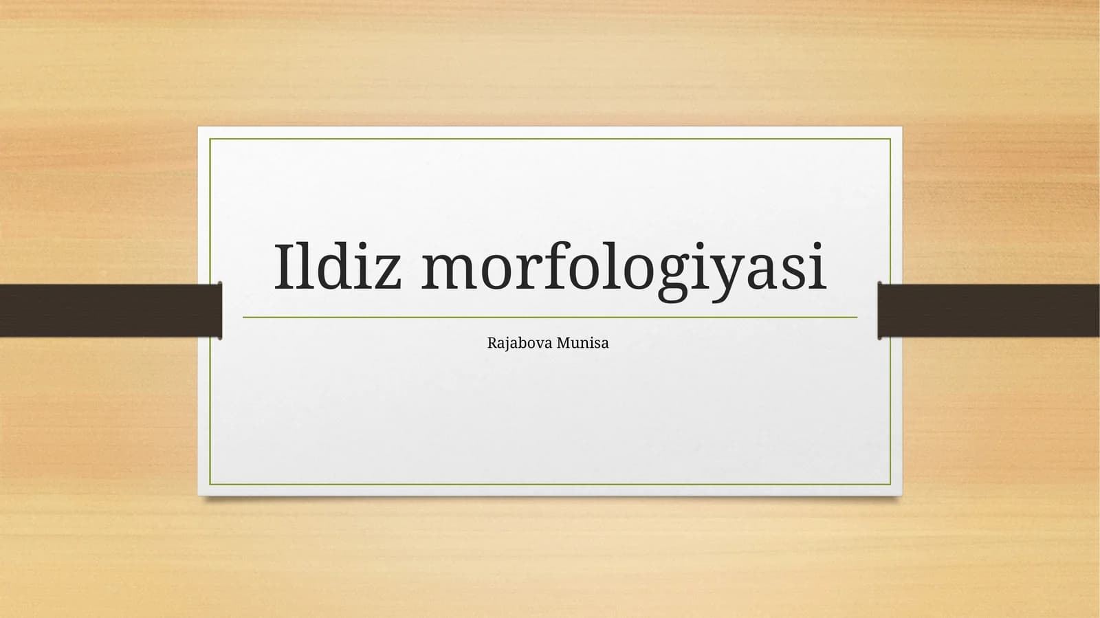Ildiz morfologiyasi