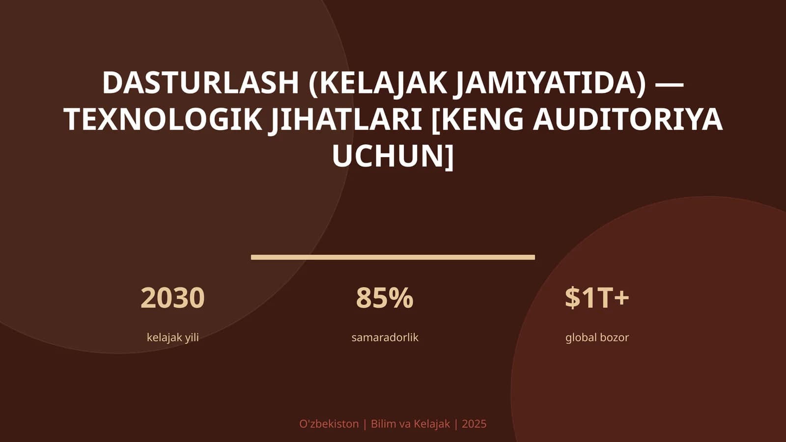 Dasturlash (kelajak jamiyatida) — texnologik jihatlari [keng auditoriya uchun]