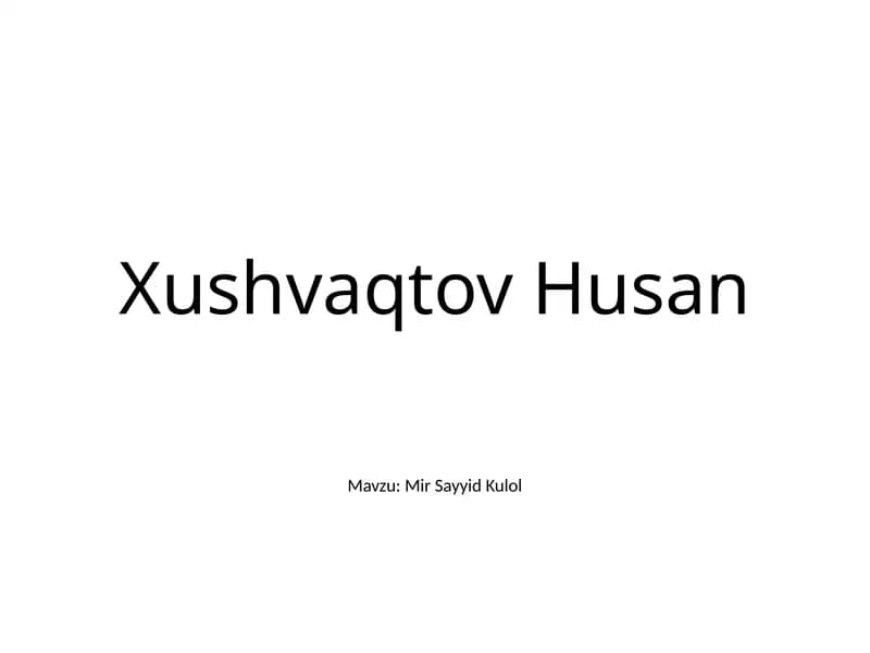 Sayyid Mir Kulol