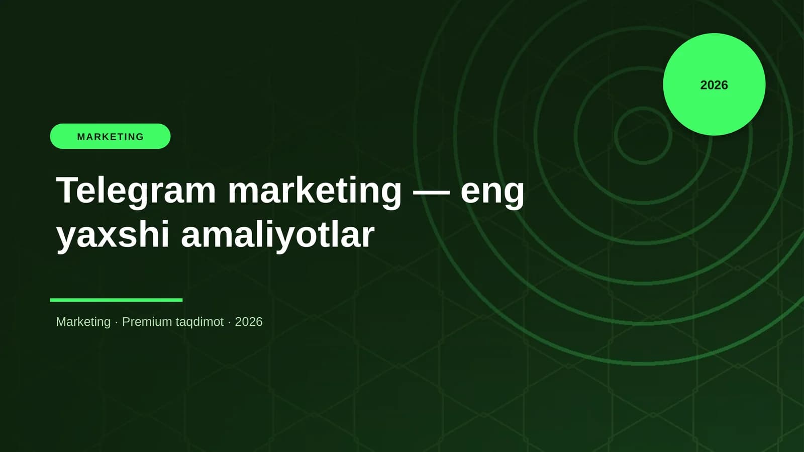 Telegram marketing — eng yaxshi amaliyotlar