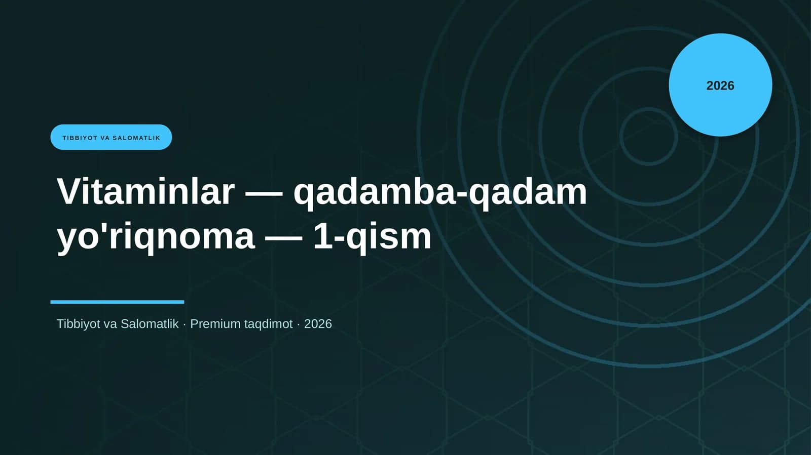 Vitaminlar — qadamba-qadam yo'riqnoma — 1-qism