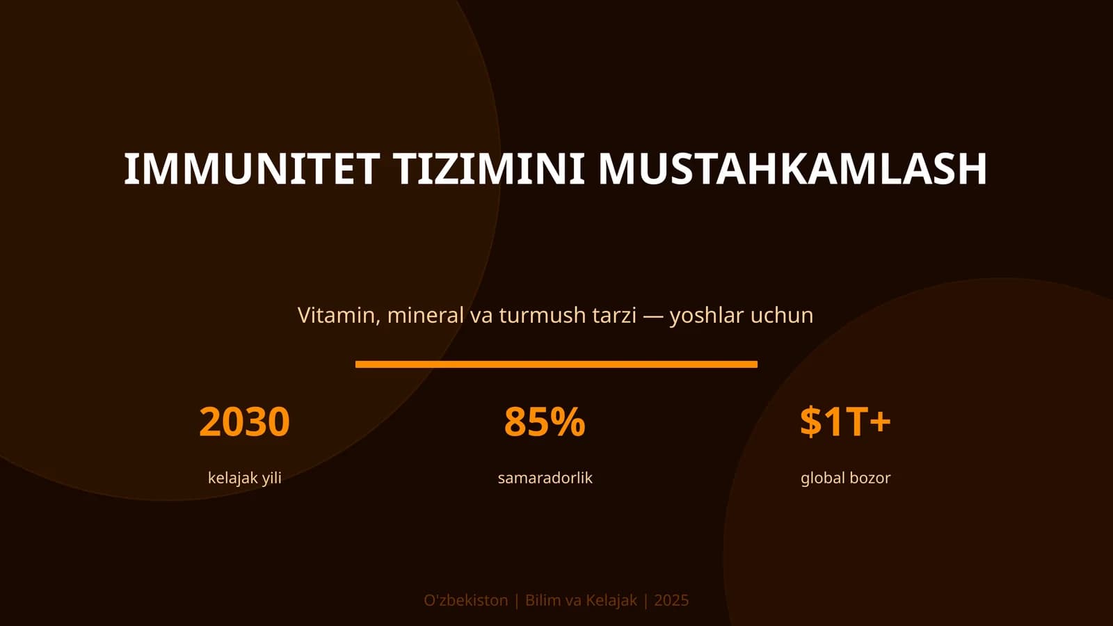 IMMUNITET TIZIMINI MUSTAHKAMLASH