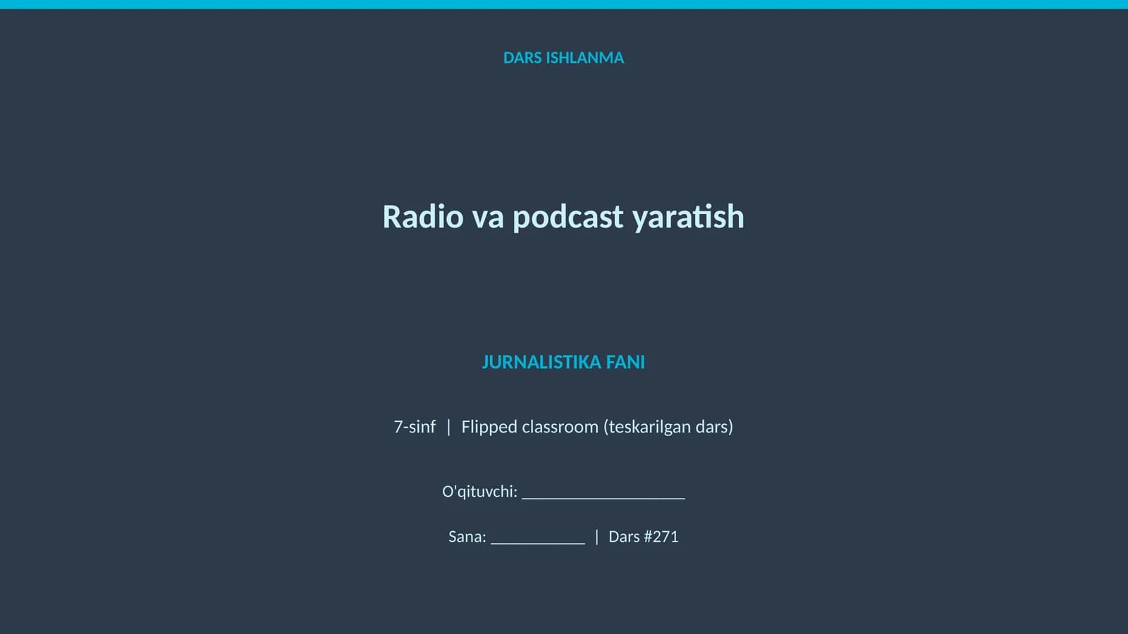 Radio va podcast yaratish