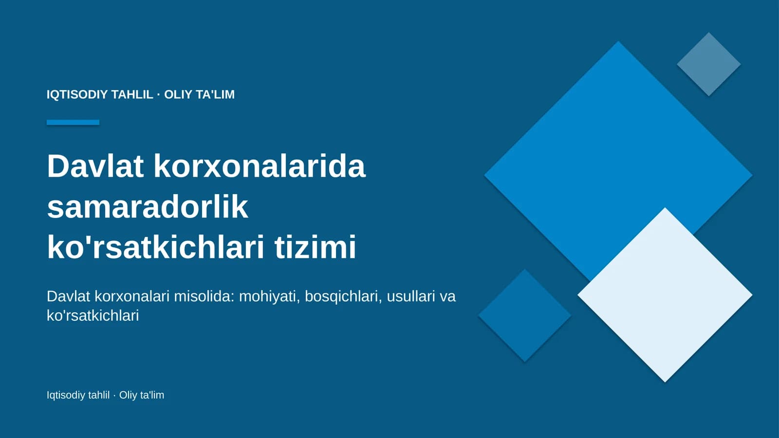 Samaradorlik ko'rsatkichlari tizimi